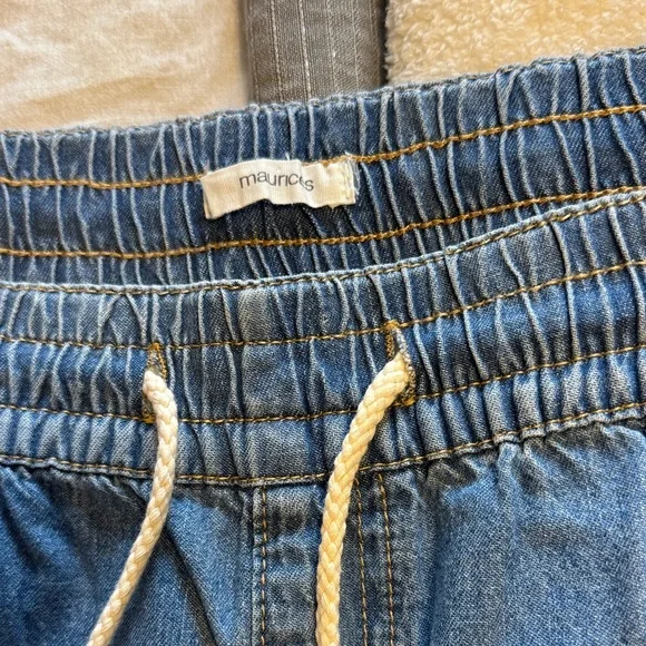 Maurices Blue Denim Drawstring Pants - Picture 2 of 5